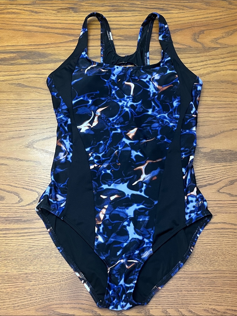TYR Blue Black Marble One-Piece Swimsuit
